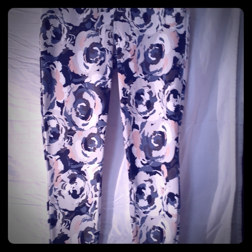 Spanx multi colored stretch pants